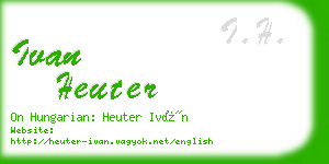 ivan heuter business card